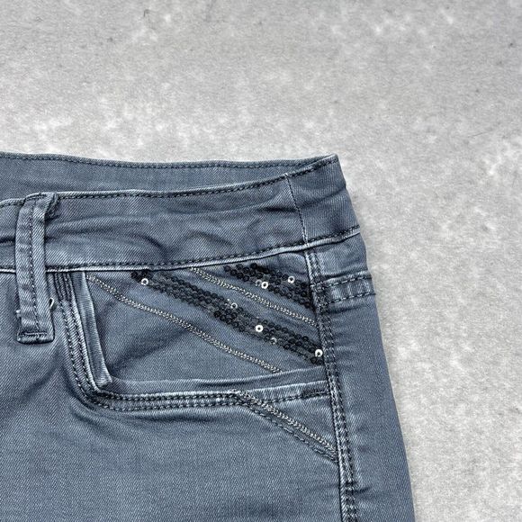 Soft Surroundings Jeans Women's Size Small Gray Tapered Ankle Denim Jeans - Picture 6 of 15